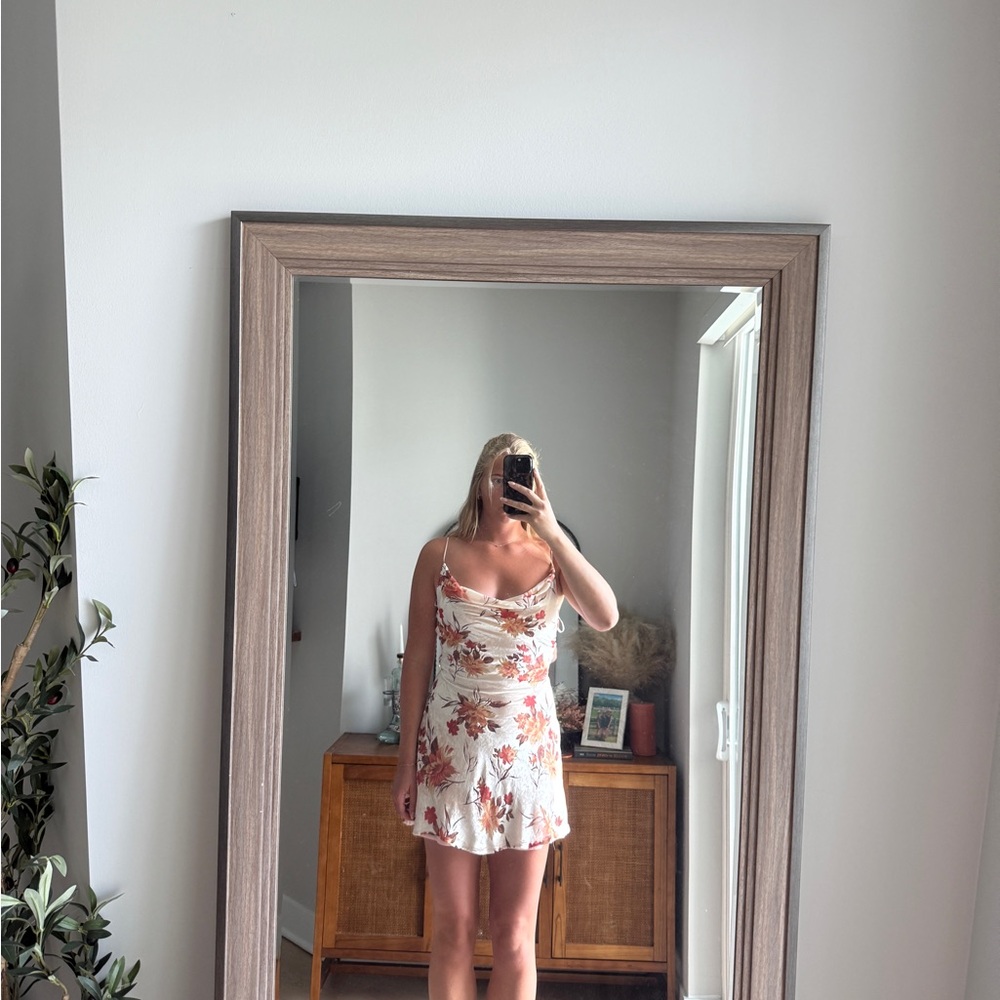 Hello Molly White Cowl Neck Sundress Mini